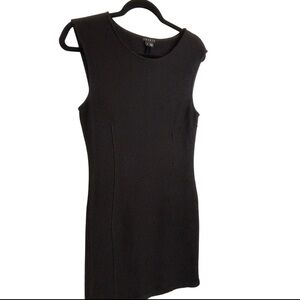 Theory Elegant Black Sleeveless Wool Blend Mini Dress Size 8